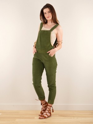 Toonzshop Arawat Corduroy Overalls Nadrág Női Zöld | GMYBFXJ-97