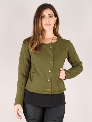 Toonzshop Athelleen Perfecto Style Jacket Kabát Női Zöld | QYPFRNU-26