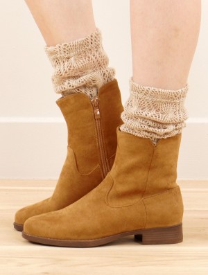 Toonzshop Keertana Flat Ankle Boots Csizma Női Barna | QSWKNXF-82