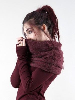 Toonzshop Oöna Snood Scarf Sál Női Mottled wine | XECGVQS-56