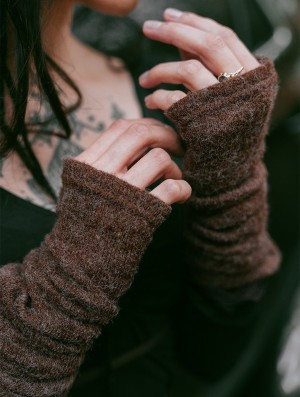 Toonzshop Yüm Arm Warmers Fingerless gloves-legwarmers Női Barna | PHULIXB-97